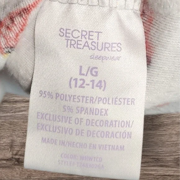 Secret Treasures Sleepwear Nightgown L Cardinals Print Long Sleeve Pajama Gown - Picture 4 of 6